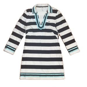 Vineyard Vines Black and White Striped Mini Dress